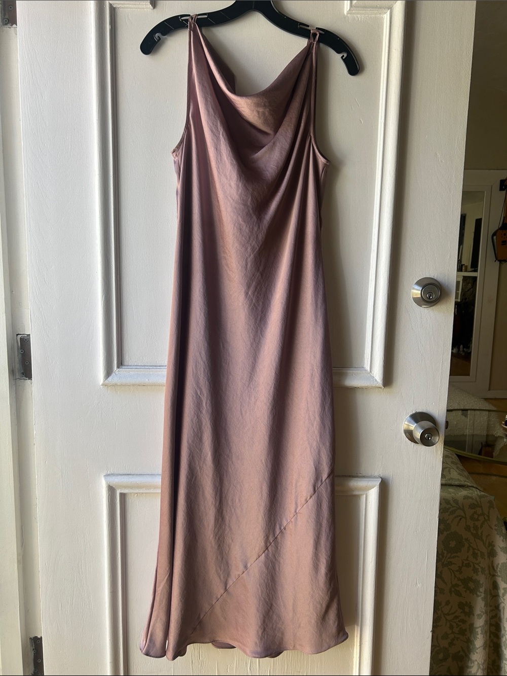 Wilfred Dusty Rose Satin Maxi Slip Dress